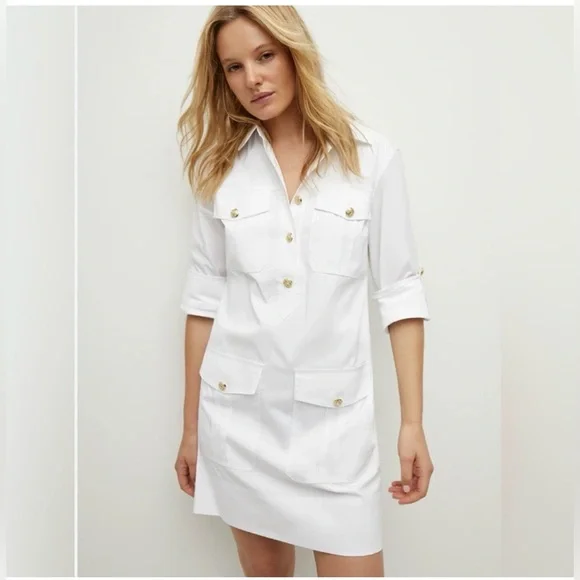 Veronica Beard Saude White Dress 4 - Picture 1 of 10